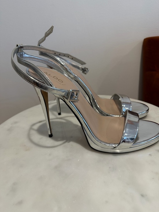 Aldo Shoes - Aldo Platform Silver Heels